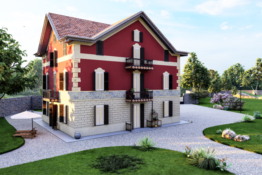 prospetto villa crespi